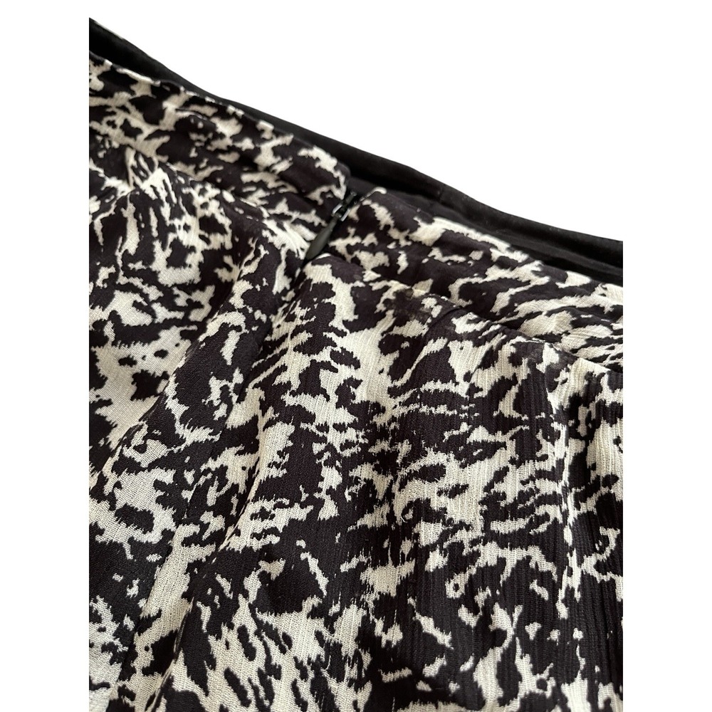 Women's Skirt Ba&sh Size 0 Animal Print Ruffle Hem Side Zip Midi Skirt Black XS - Picture 4 of 9